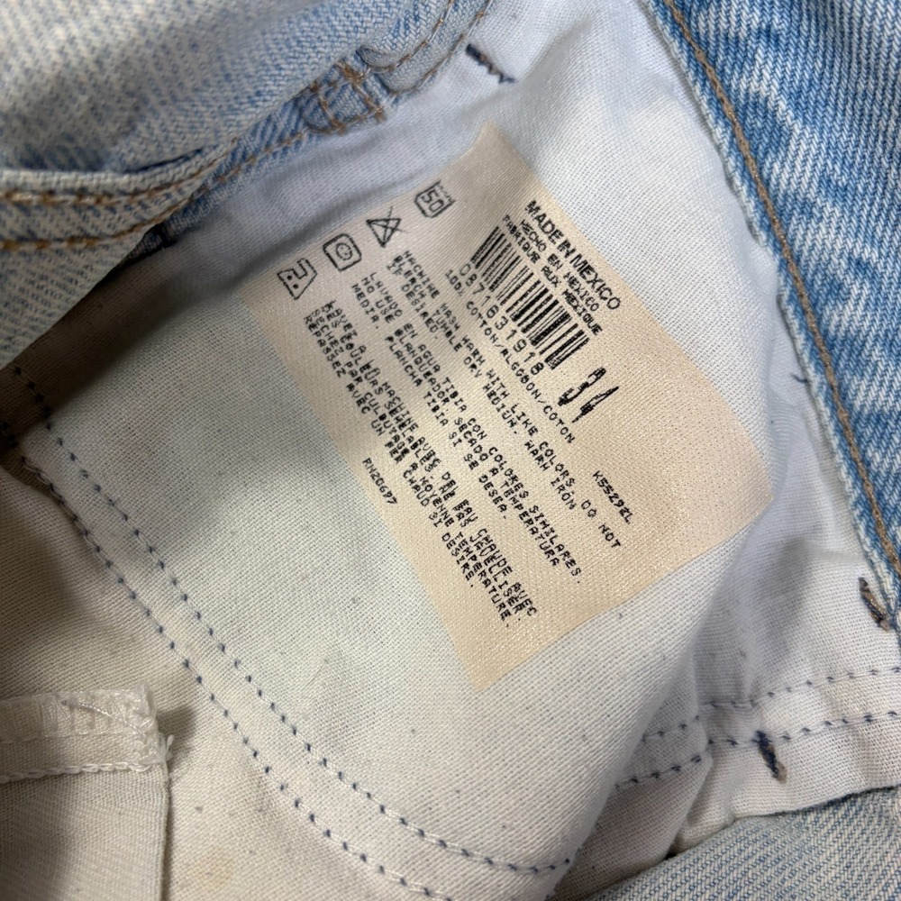 VTG Dickies Jean 10" Shorts Mens Size 34 Light Stone Wash 100% Cotton - Picture 5 of 8